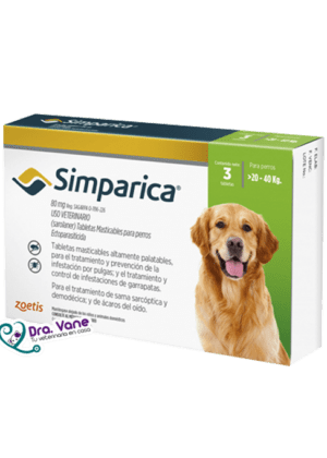 Simparica Antipulgas 80mg (20 a 40kg)