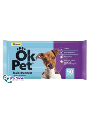 Ok Pet Toallas Húmedas X 50 Unid