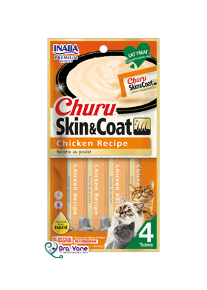 CHURU SKIN & COAT CHICKEN RECIPE PACK 4 UNID
