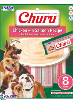 CHURU DOG POLLO CON SALMÓN 20 GR X 8 UNID